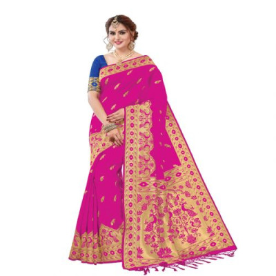 Salem Banarasi Silk Saree With Blouse Piece