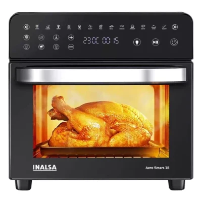 Inalsa Aero Smart 15L Oven 1700W|14 Functions|Roast,Reheat,Bake|Rotisserie & Convection Air Fryer??(15 L)