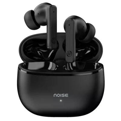 Noise Air Buds 3 with 45 Hours Playtime, Environmental Noise Cancellation, Quad Mic Bluetooth Headset??(Jet Black, True Wireless)