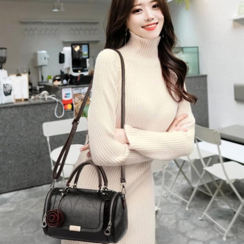 Exclusive Grey PU Leather Women handbag