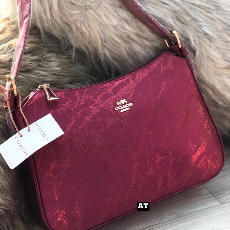 Designer Maroon Mirror Slings Women handbag