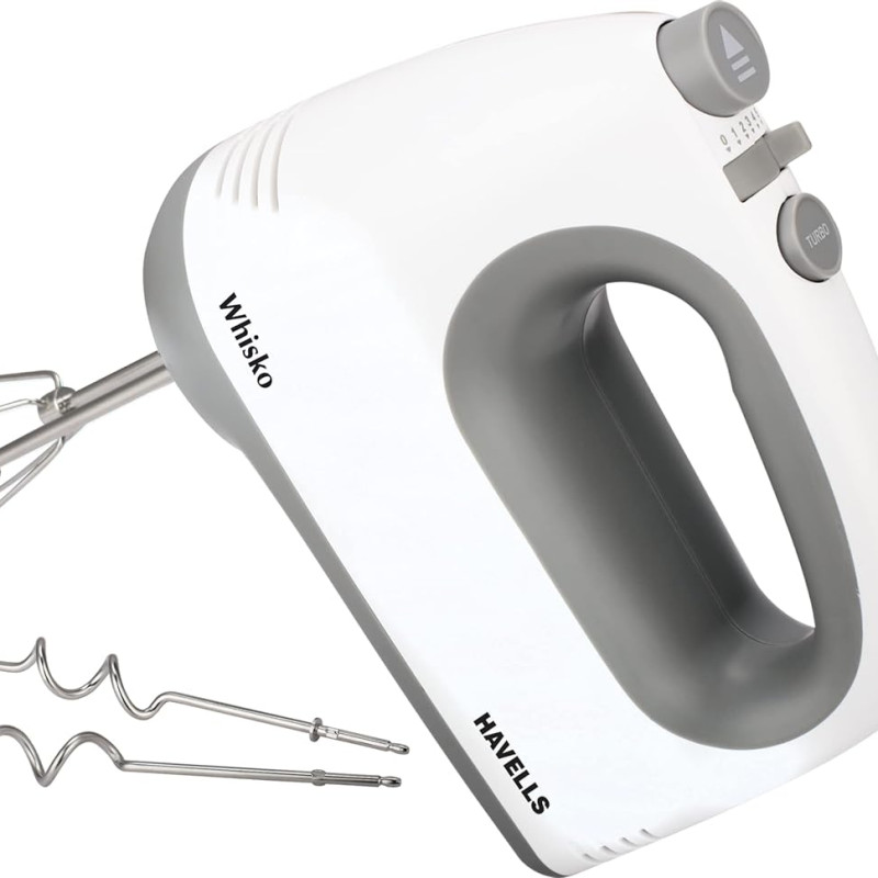 Havells Whisko Hand Mixer 300 W Electric Whisk??(White, Grey)