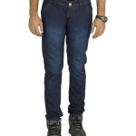  Seasons Fashion Navy Slim Fit Faded Jeans