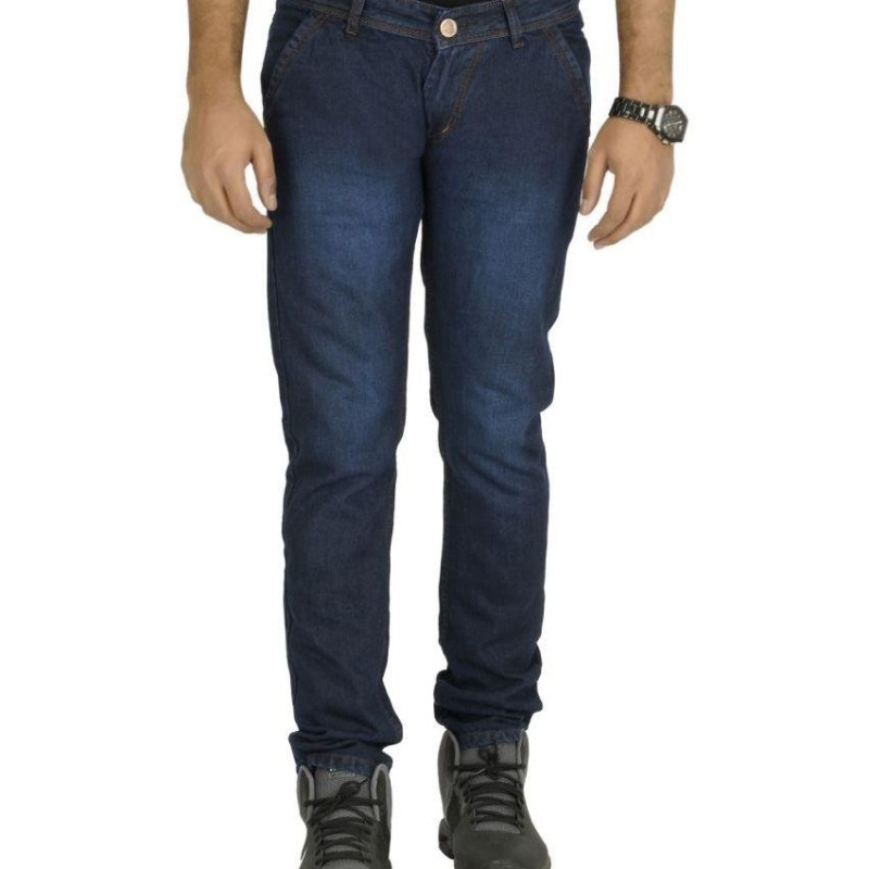  Seasons Fashion Navy Slim Fit Faded Jeans