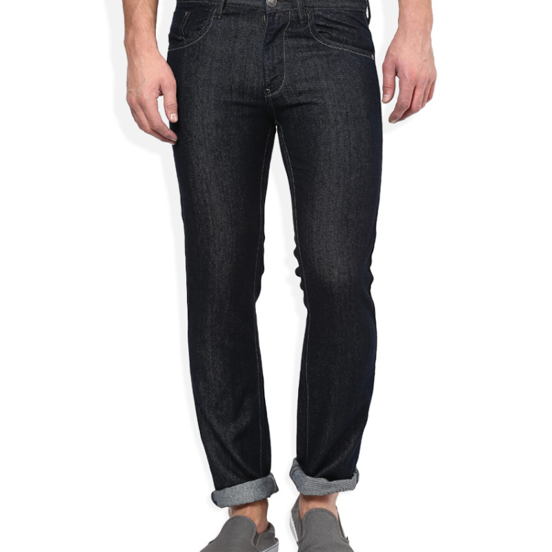Seasons Black Raw Denim Regular Fit Jeans