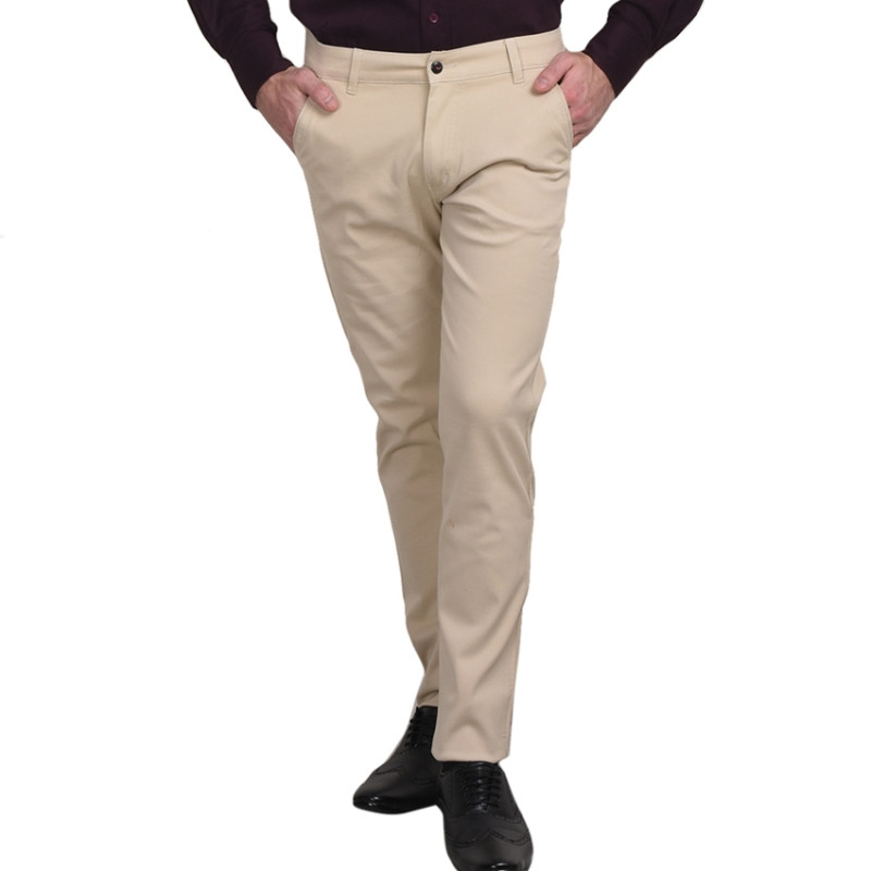 Seasons Beige Cotton Slim Fit Jeans