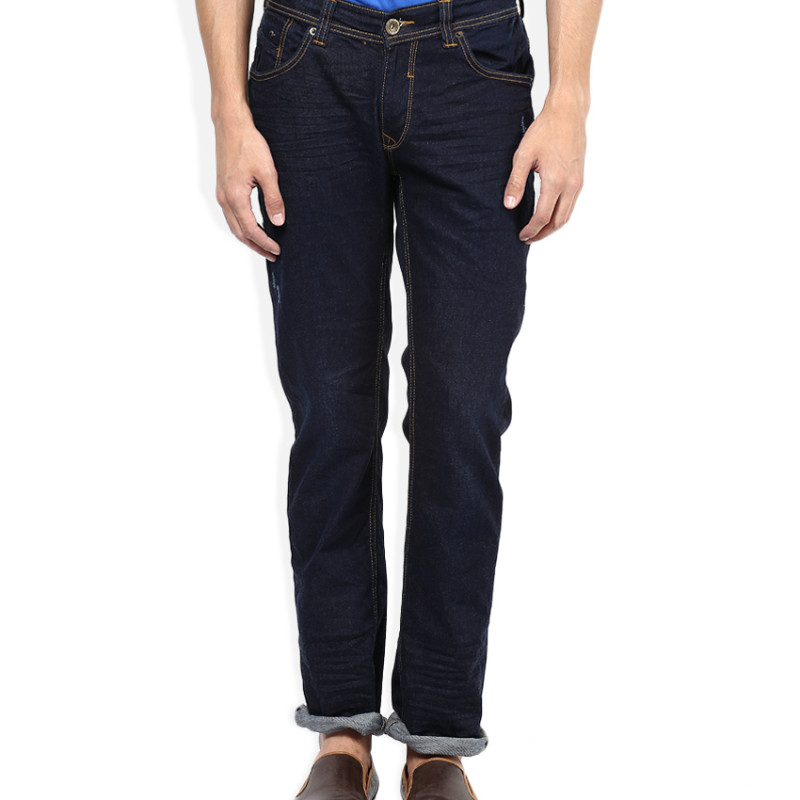 Seasons   Navy Raw Denim Slim Fit Jeans