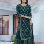 Alisha Petite Green Printed Kurtis
