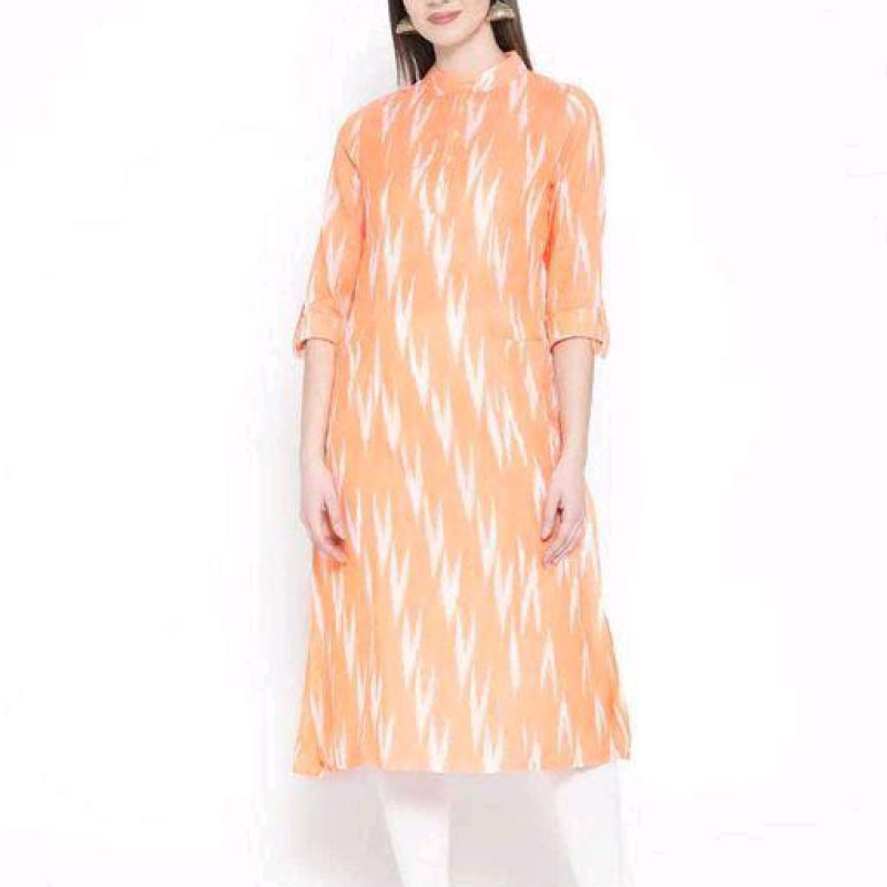 Abhisarika Cotton Yellow Printed Ensemble Kurtis
