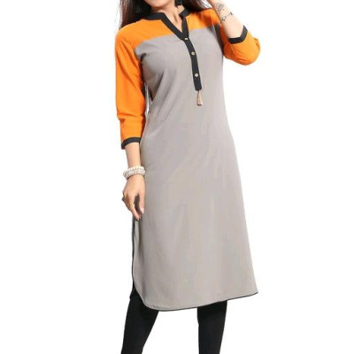 Stylish Grey Printed Womens Kurta Sets