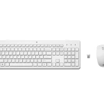 HP 230 Keyboard and 1600DPI Mouse Ultra Slim Combo - White Wireless Desktop Keyboard??(White)