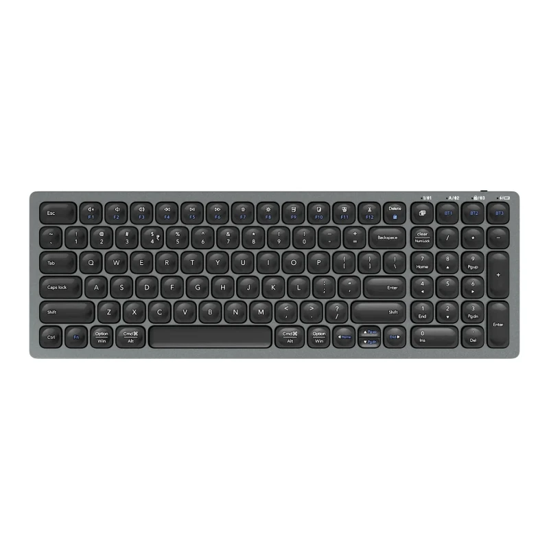Zebronics Zeb K5001MW Bluetooth 5.0 keyboard for Mac, Windows, Android, Upto 3 connections Bluetooth Multi-device Keyboard??(Dark Grey)