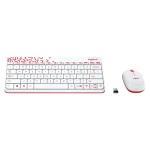 Logitech MK240 Wireless Keyboard and Mouse Combo??(White&Vivid Red)