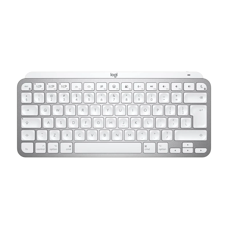 Logitech MX Keys Mini, Compact, Bluetooth, Backlit, USB-C, Metal Build- for MAC Wireless Multi-device Keyboard??(Grey, White)