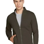 Olive Men's Fleece Hooded Neck SweaT-Shirt