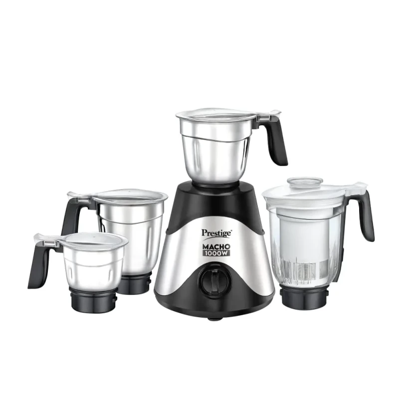Prestige MACHO 1000W MACHO MIXER GRINDER 1000 Juicer Mixer Grinder (4 Jars, SILVER / BLACK)