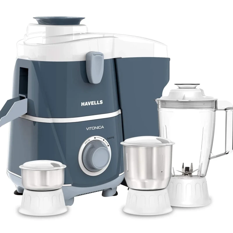 Havells Endura Cresta 500 Juicer Mixer Grinder (4 Jars, White)
