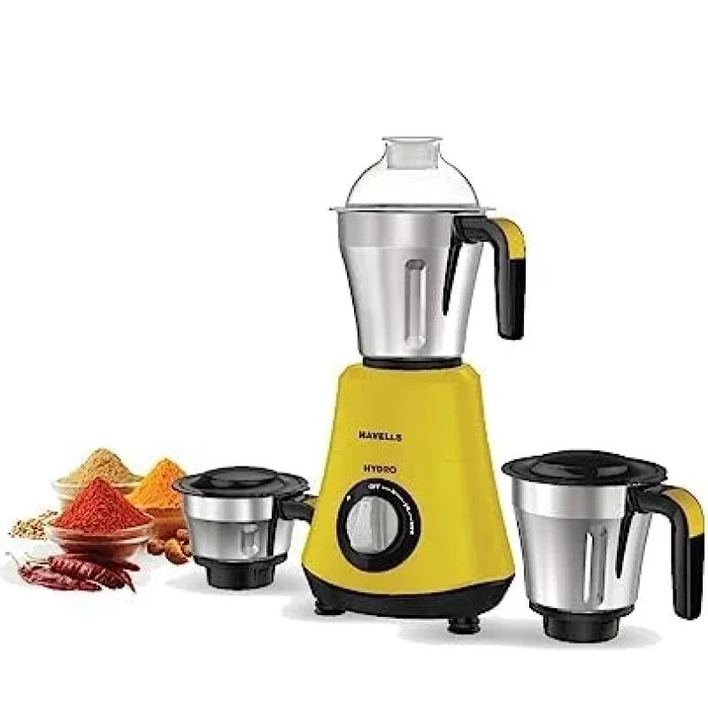 Pigeon Egnite 750 W Mixer Grinder (3 Jars, Balck, Orange)