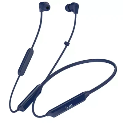 boAt Rockerz Trinity with 150 Hours Playback, Crystal Bionic Sound & ASAP Charge Bluetooth Headset??(Just Blue, In the Ear)