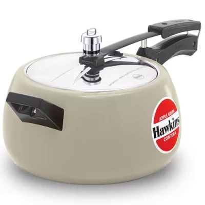 Hawkins Apple Green Ceramic Coated Contura (CAG50) 5 L Pressure Cooker??(Aluminium)
