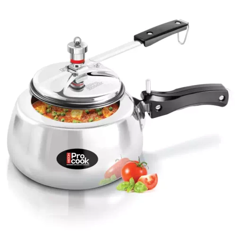Milton Aluminium Curve Pressure Cooker With Inner Lid, Non Induction Bottom 3 L Induction Bottom Pressure Cooker??(Aluminium)