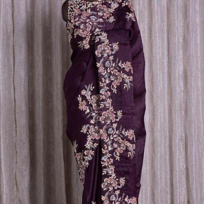 Myra Voguish Purple Mulberry Silk Sarees
