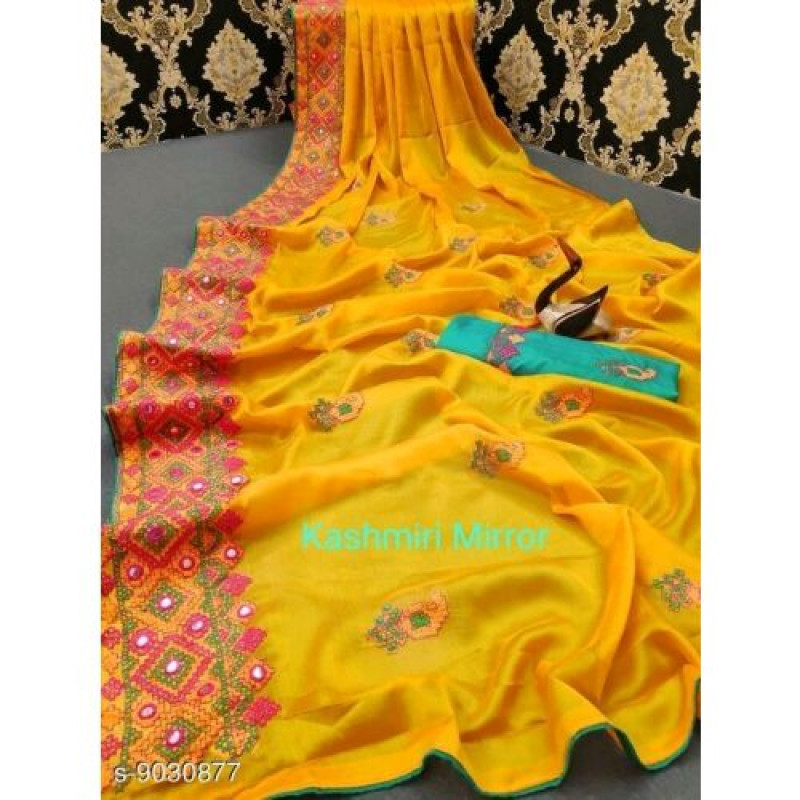 Aakarsha Superior Yellow Sarees