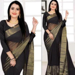 Kashvi Chiffon Viscose Silk Black Sarees