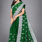Alisha Attractive Georgette Green Sarees