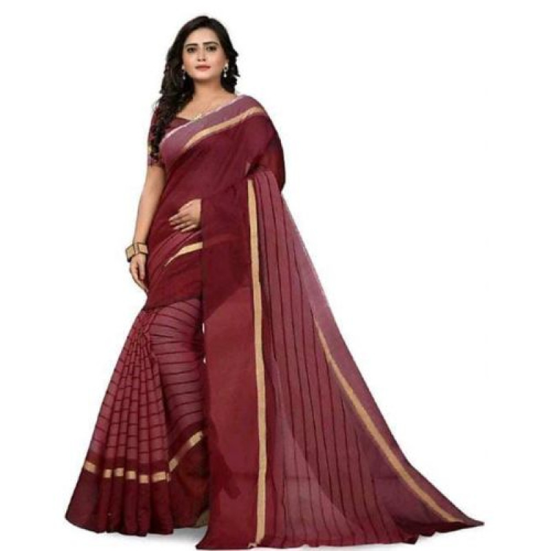 Jivika Fabulous Maroon Chanderi Silk Sarees 