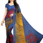 Jivika Drishya Blue Printed Sarees