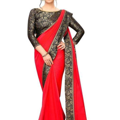 Kashvi Drishya Red Georgette Sarees