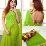 Adrika Alluring Green Georgette Sarees