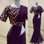 Adrika Ensemble Purple Georgette Sarees
