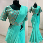 Adrika Ensemble Aqua Georgette Sarees