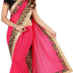 Myra Pink Georgette Printed Sarees