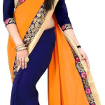 Myra Georgette Blue Printed Sarees