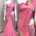 Abhisarika Refined Pink Georgette Sarees