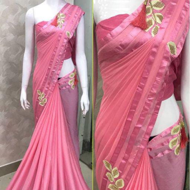 Abhisarika Refined Pink Georgette Sarees