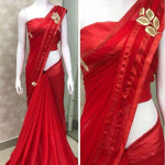 Abhisarika Refined Maroon Georgette Sarees