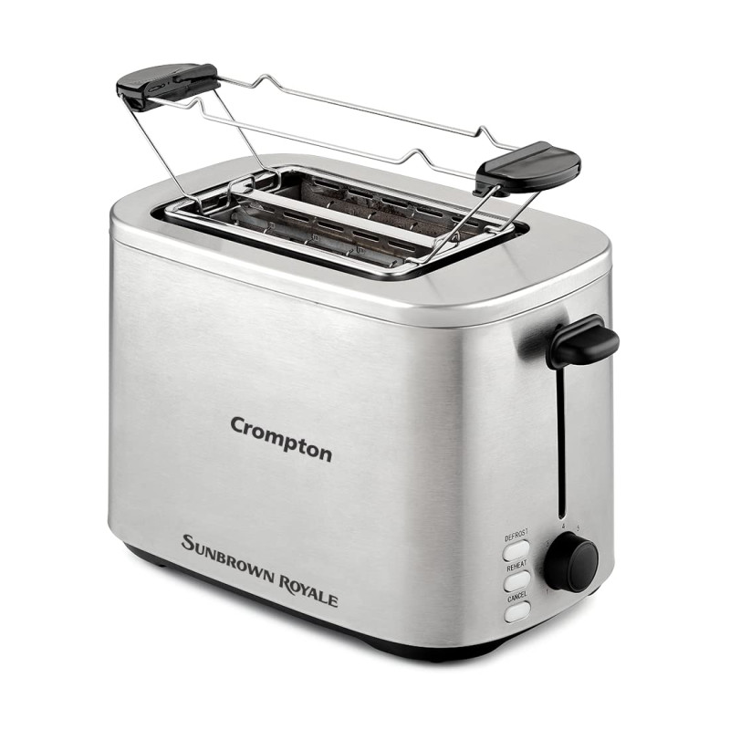 Crompton ACGPT-SUNBROWNR 800 W Pop Up Toaster??(Silver, Grey)