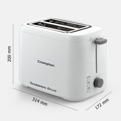 Crompton ACGPT-SUNBROWND 800 W Pop Up Toaster??(White)