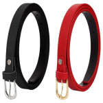 Pack of 2 Women's Leather Belt 