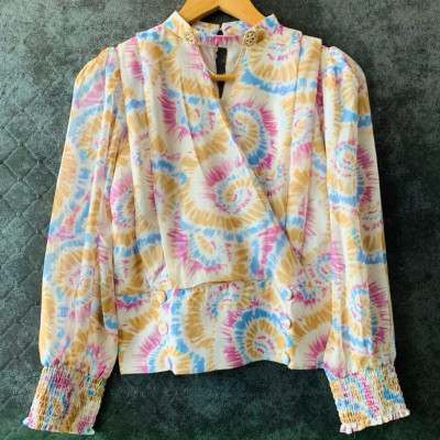 Classy Multi Premium Mill Print Georgette Top